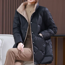 2500배송 하이퀄 오리털 자켓 간절기 여성경량패딩 여성보온 배색 카라 코트 패딩점퍼