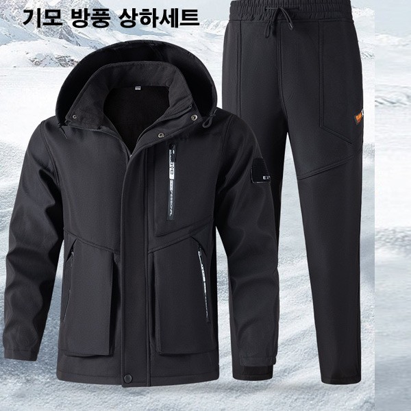 겨울 기모 전술복세트 작업복 사하세트 방풍 방수 근무복