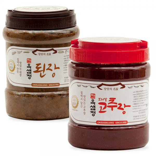 옥샘정 보리쌀 된장 2.3kg 고추장 2kg