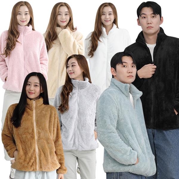 남녀공용 여성 후리스 집업 보아털 겨울 플리스 빅사이즈 캐쥬얼 데일리 점퍼