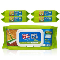 물걸레청소포(실속형) 대형 30매x5팩 38x20cm 청소 물티슈