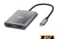 유니콘 USB-Type C TO HDMI 듀얼 디스플레이 컨버터 4