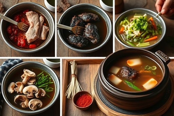 흑염소탕 요리 과정