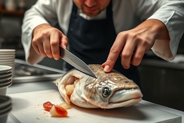 전문 복어 조리사의 손질 과정