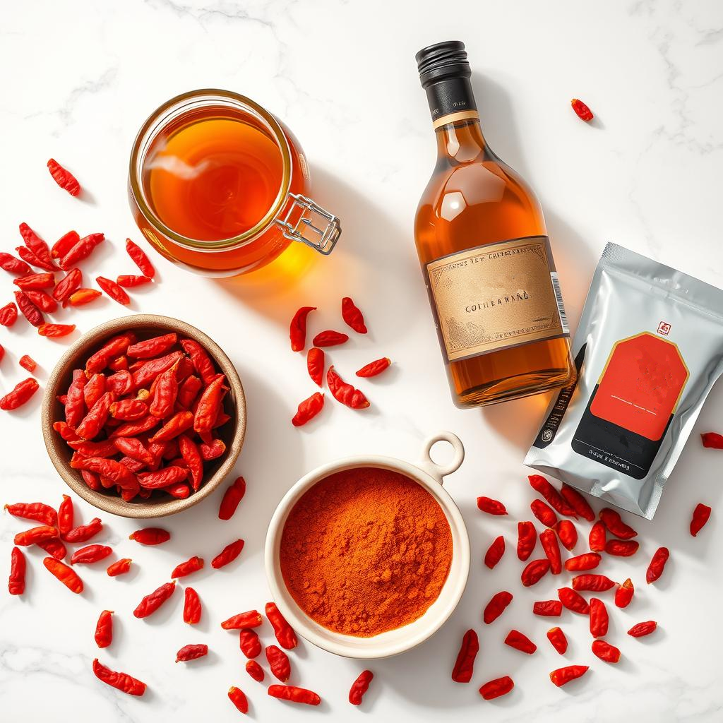 다양한 구기자 제품들